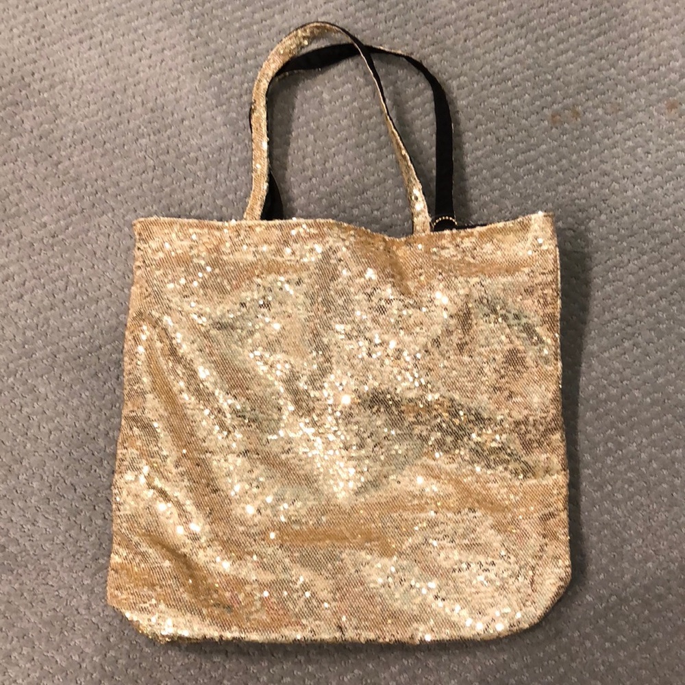 New Victoria Secret Gold Sequin Tote